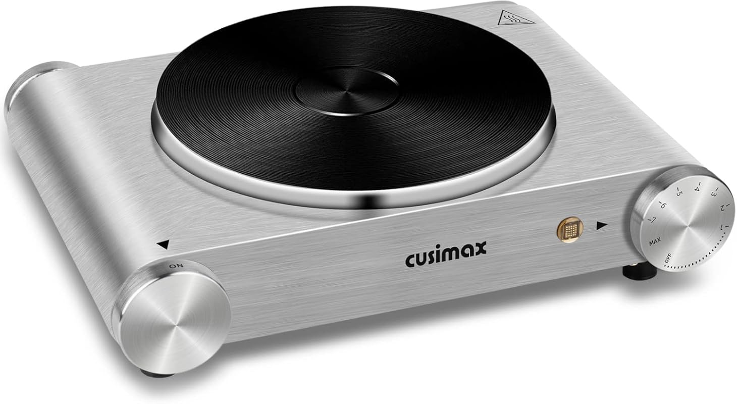CUSIMAX 1500W Single Burner Electric Hot Plate, Portable Cast Iron Sto