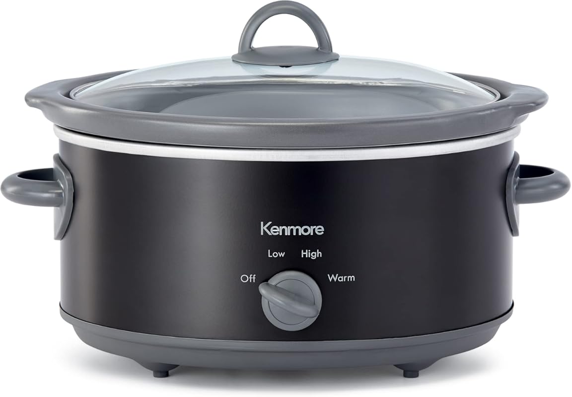 Kenmore 5 Quart Programmable Slow Cooker with Digital Controls & Dishw