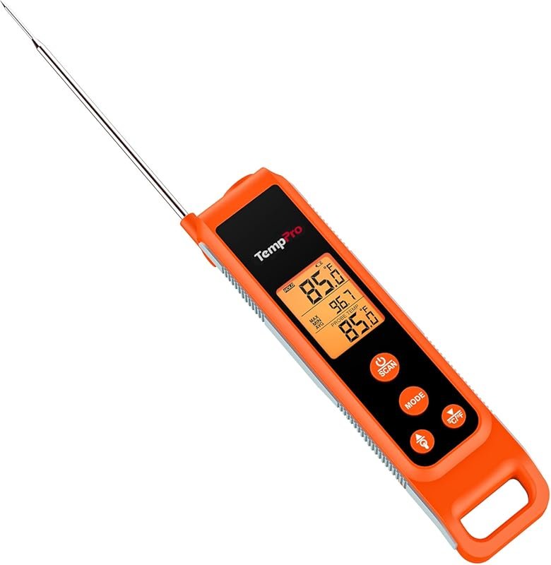 TempPro TP420 2-in-1 Instant Read Meat Thermometer: Infrared & Probe f