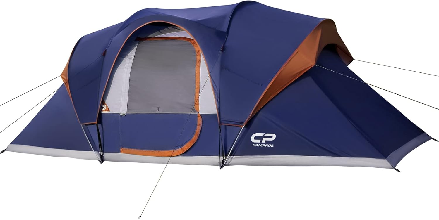 CAMPROS CP 10-Person Family Cabin Tent: Waterproof 2-Room Double Layer
