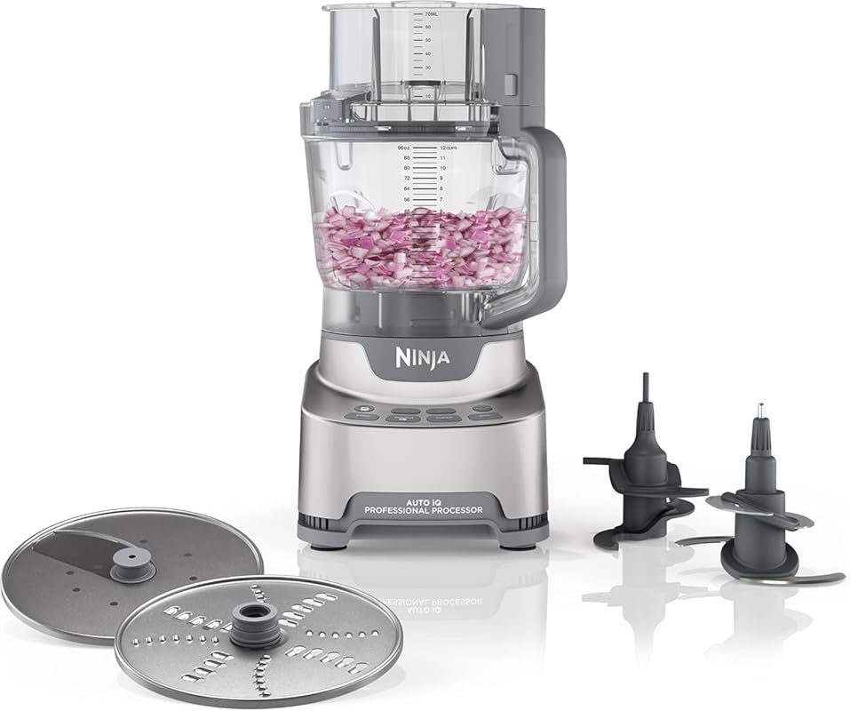 Ninja Professional XL Food Processor: 1200W, 12-Cup Bowl, 4-in-1 for C