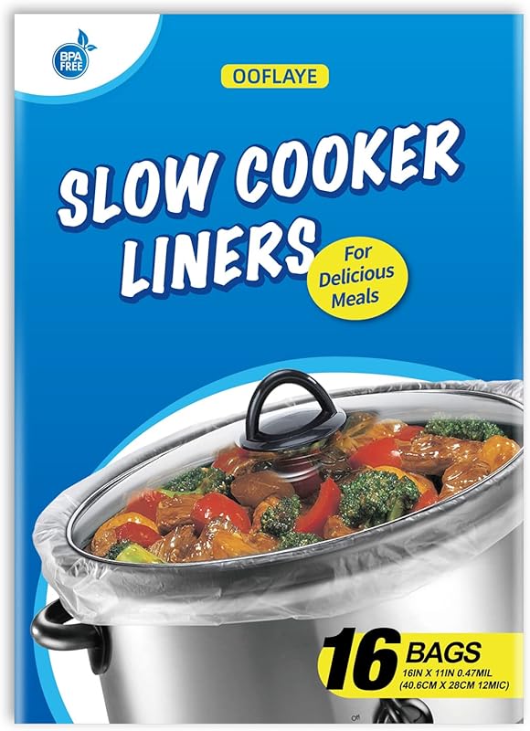 16 Small Disposable Slow Cooker Liners for 1-3 Quart Oval or Round Pot