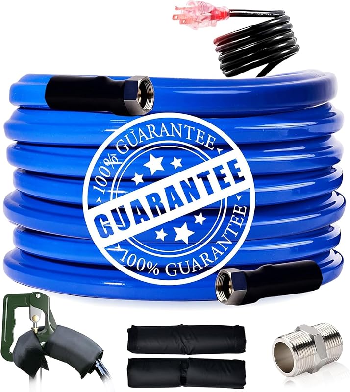 30FT Electrically Heated RV Water Hose, -45°F Anti-Freeze for Camping,