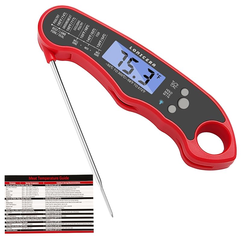 Lonicera Digital Instant Read Meat Thermometer for Cooking & BBQ