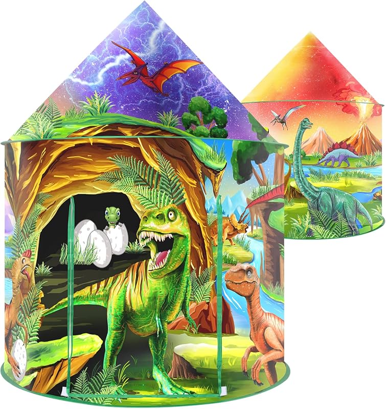Wild Dinosaur Pop-Up Play Tent for Kids - Indoor/Outdoor Foldable Play