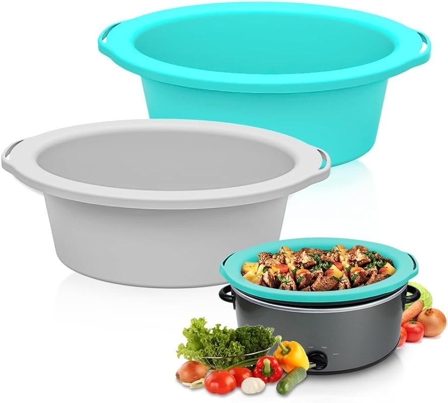 ChefAid 6-8 Quart Silicone Slow Cooker Liners, Reusable & Food Safe