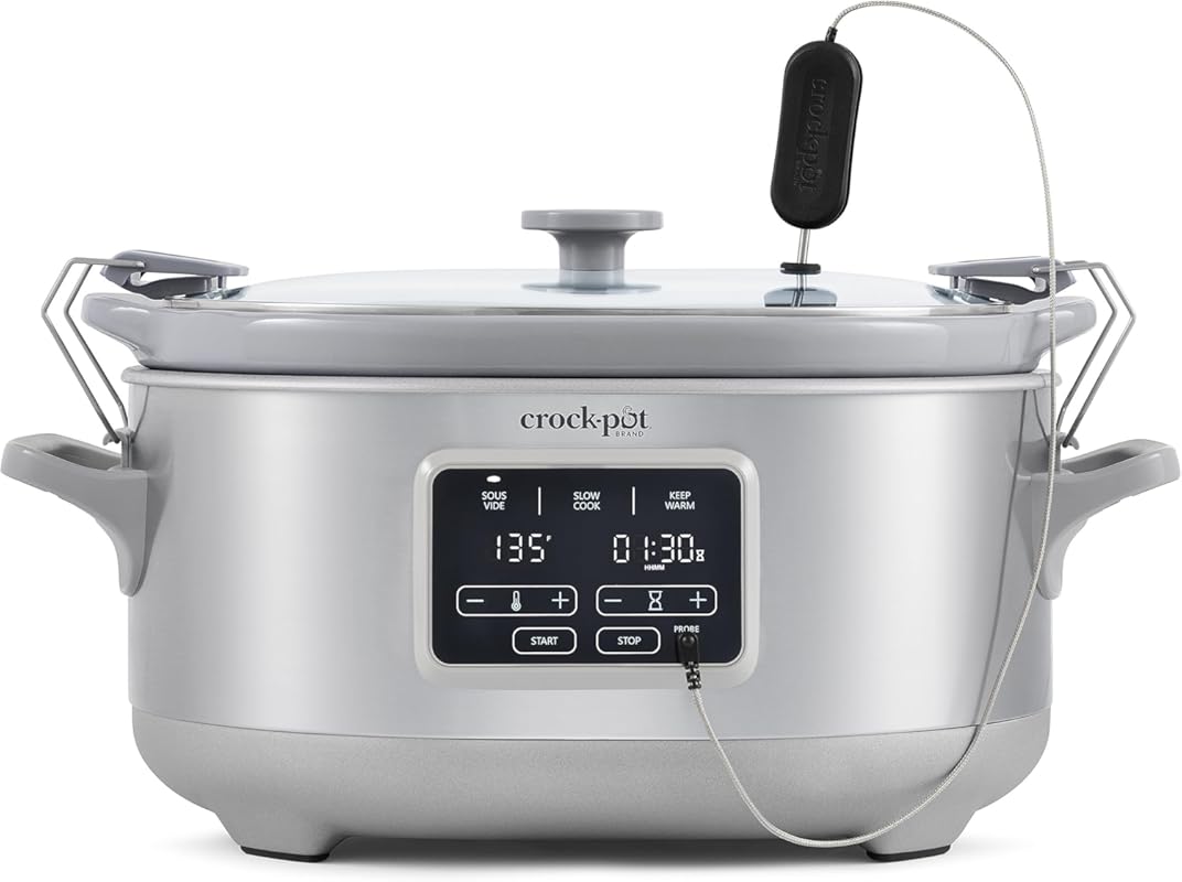 Crockpot 7-Quart Programmable Cook & Carry Slow Cooker with Sous Vide,