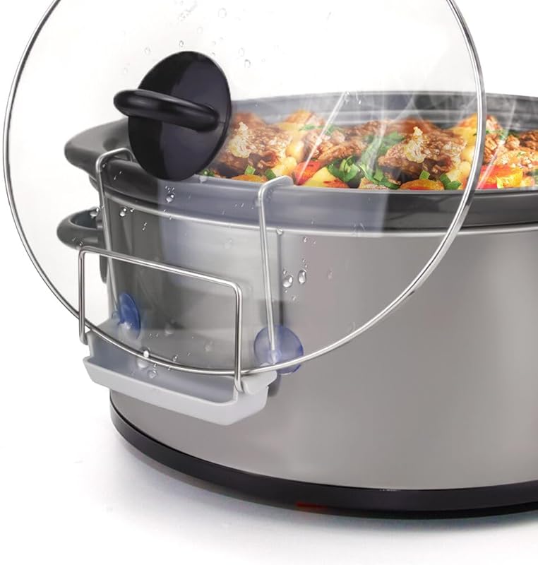 SOPHICO Hand-Free Slow Cooker Lid Holder, Stainless Steel Pot Lid Orga