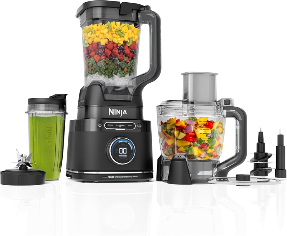 Ninja Kitchen System 1800 Watt Food Processor and Blender with 8-Cup B