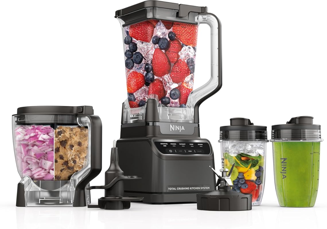Ninja Kitchen System 1200W with Pitcher, Processor Bowl & Cups