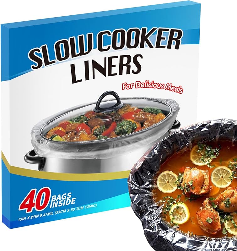 ECOOPTS 40-Pack Slow Cooker Liners, 13