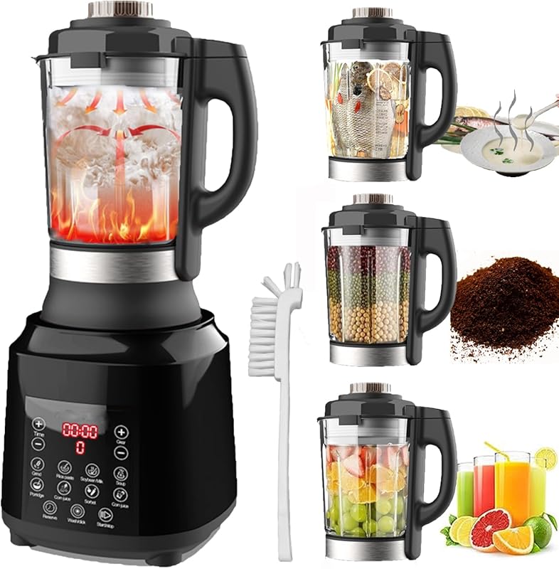 High-Speed Countertop Blender: Hot Soup Maker, Food Processor, 9 Progr