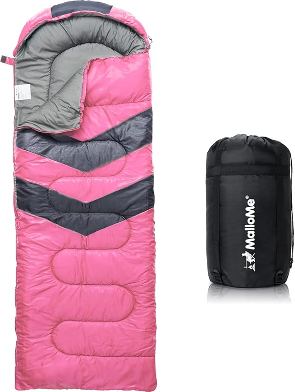 MalloMe Sleeping Bag for Adults & Kids 10-12, Lightweight Compact for