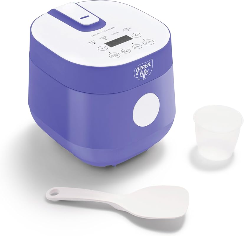 GreenLife Mini Rice Cooker: Ideal for Oatmeal, Quinoa, and Rice with O