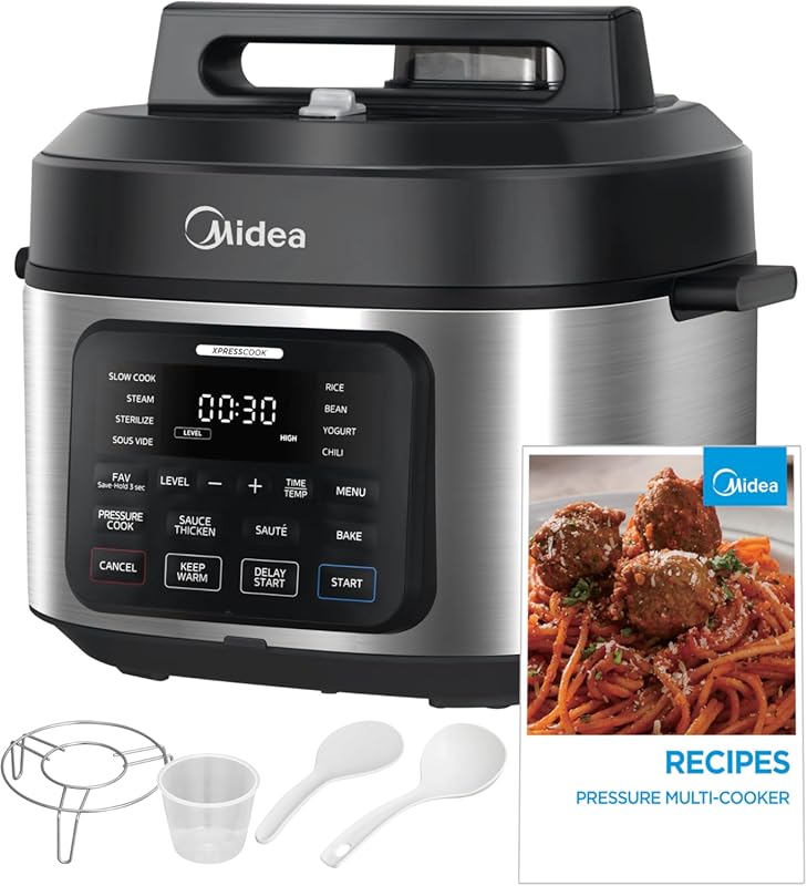 Midea WideMax 12-in-1 Electric Pressure Cooker 6.5 Quart: 12 Presets, 