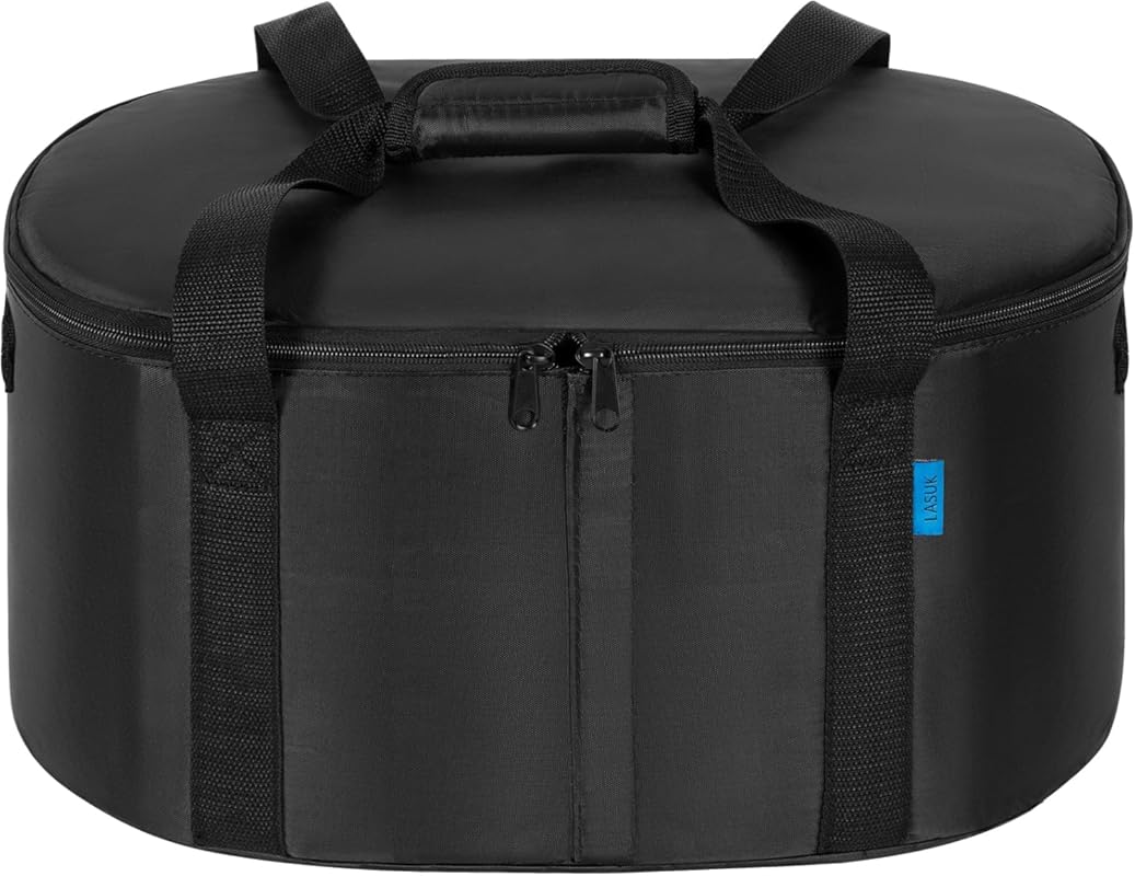 Black Insulated Slow Cooker Travel Bag for 4-8 Quart Crock Carriers, S