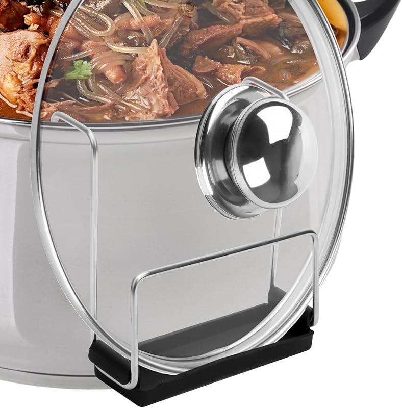 Slow Cooker Stainless Steel Lid Holder Rack - Keep Countertops Clean,