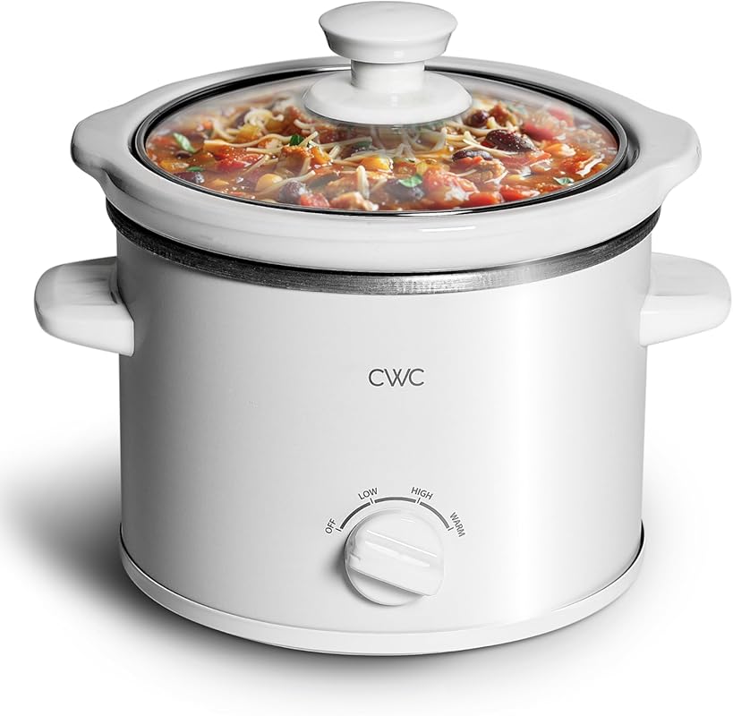 COOK WITH COLOR 2QT Mini Electric Slow Cooker, Removable Stoneware Pot