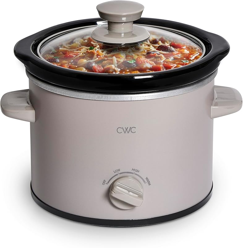 Cook with Color 2 Quart Mini Slow Cooker with Removable Stoneware Pot