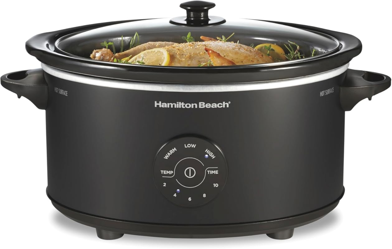 Hamilton Beach 6 Quart Set & Forget Programmable Slow Cooker, 15 Cooki