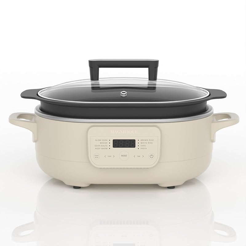 6 Quart Multi-Cooker: 8-in-1 Programmable, Slow Cooker, Dutch Oven, Pa