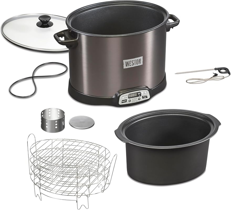WESTON BRANDS 10 Quart Programmable Slow Cooker & Electric Indoor Smok