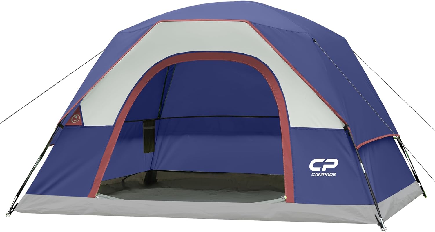 Easy Setup 4-Person Dome Camping Tent: Waterproof, Windproof, Double L