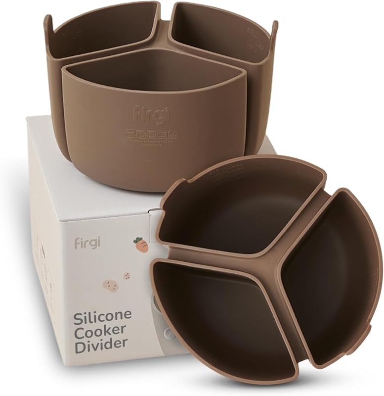 Silicone slow cooker divider for cooking three meals at once in your 6