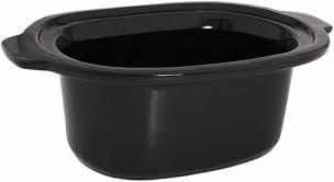 Ceramic Crockpot Insert for 6.5 Quart Slow Cookers, Black SS-990903, F