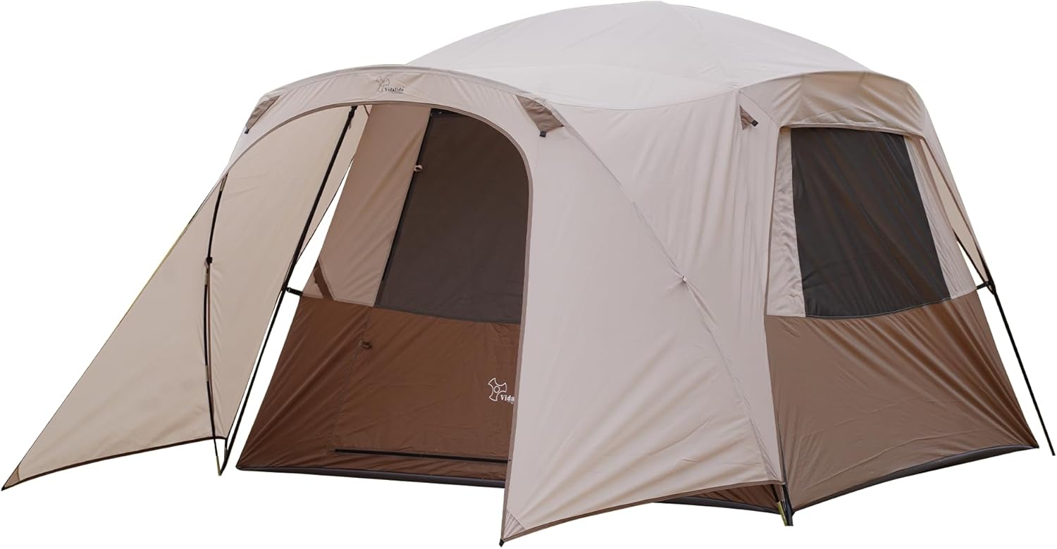 Vidalido Portable 3-4 Person Family Cabin Tent: Waterproof Double Laye