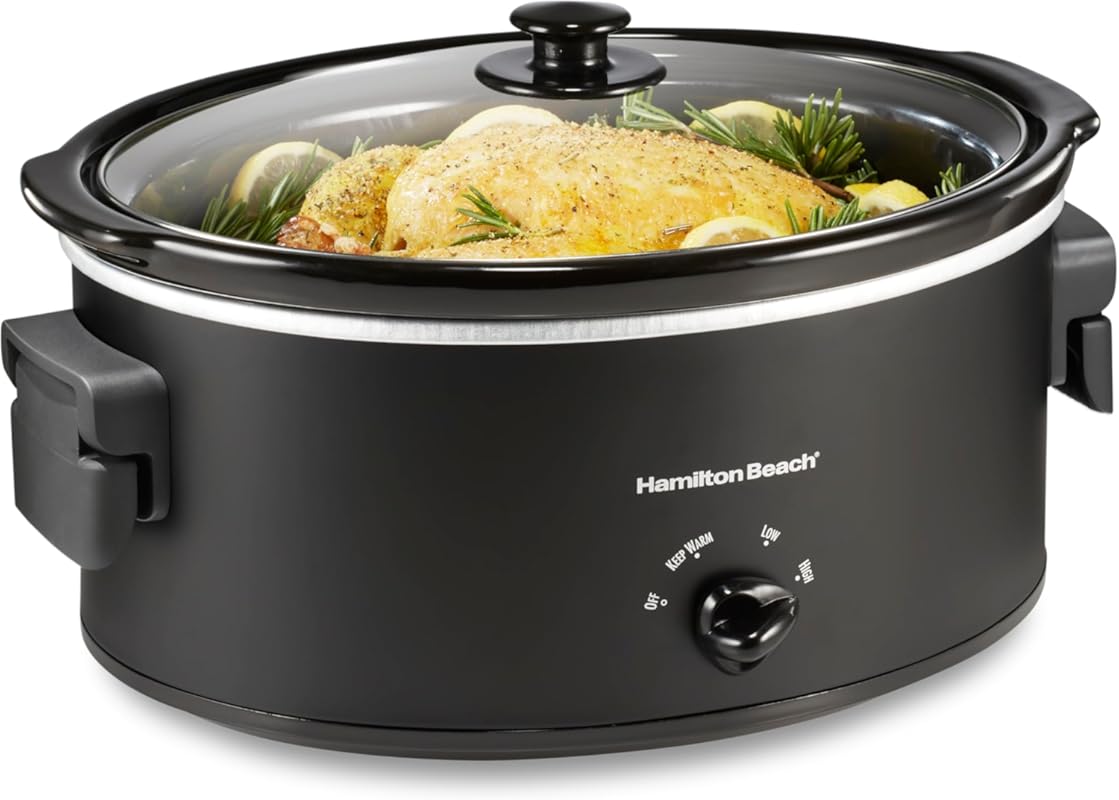Black and Decker 6 Quart Slow Cooker with 3 Heat Settings and Dishwash