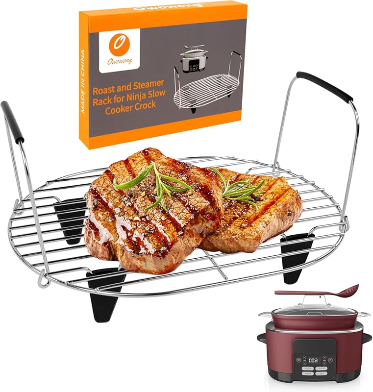 Stainless Steel Roast and Steamer Rack for Ninja Foodi Possible Cooker