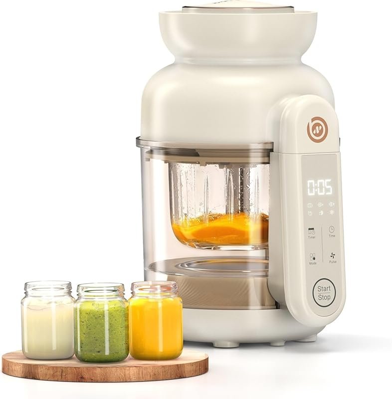 Auto Baby Food Maker: Glass Blender, Steamer, Puree Maker with Auto Co