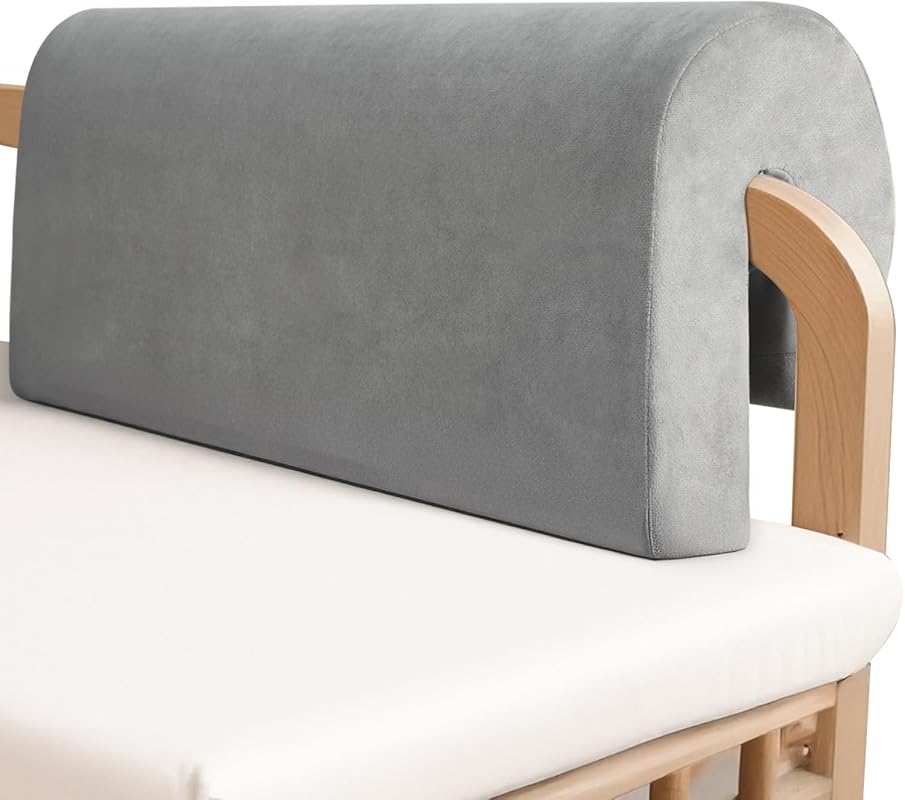 Soft Cushioned Toddler Bed Rail Bumpers Protector, 2.3 Ft Gray, Easy I