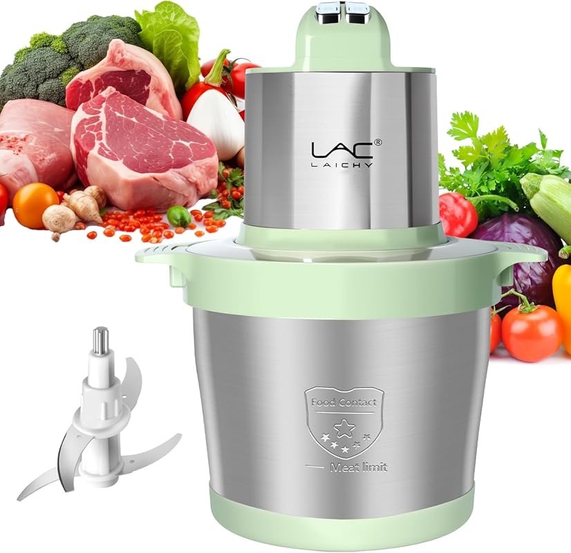 24 Cup Large Capacity Food Processor & Meat Grinder with 3 Speeds