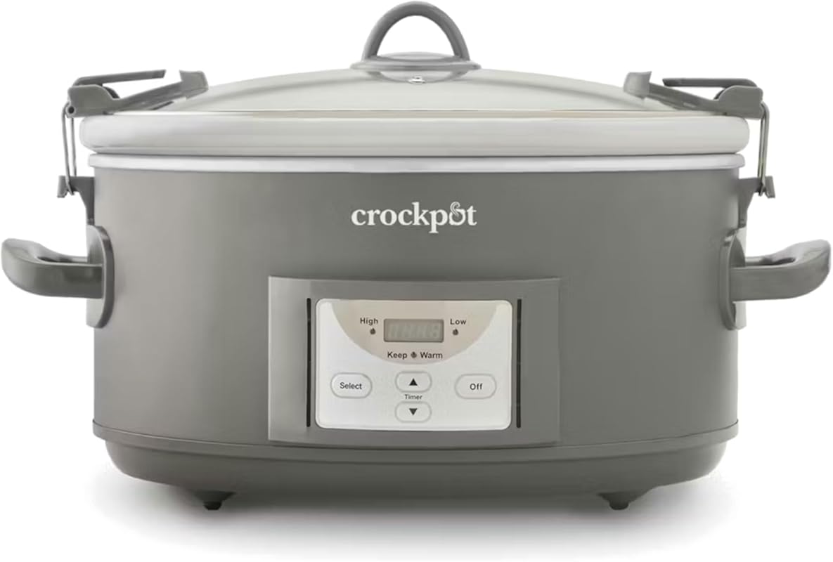 Crock-Pot 6 Quart Locking Lid Slow Cooker with Carry Handle and Progra