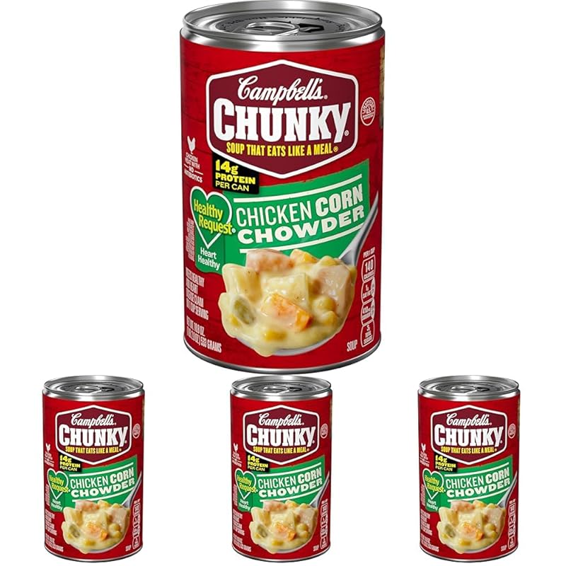 Campbell's Chunky Healthy Request Chicken Corn Chowder Soup, Hearty & 