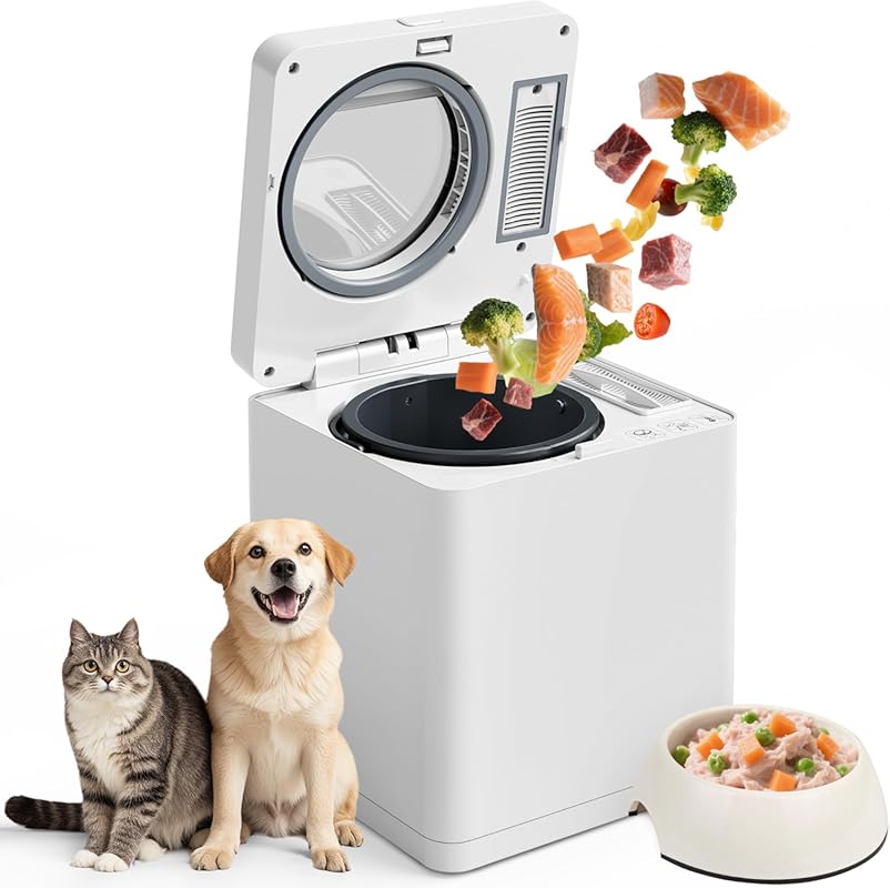 Automatic 5-in-1 Pet Food Maker: Slow Cook, Chop, Mix Fresh Meals, 2.6