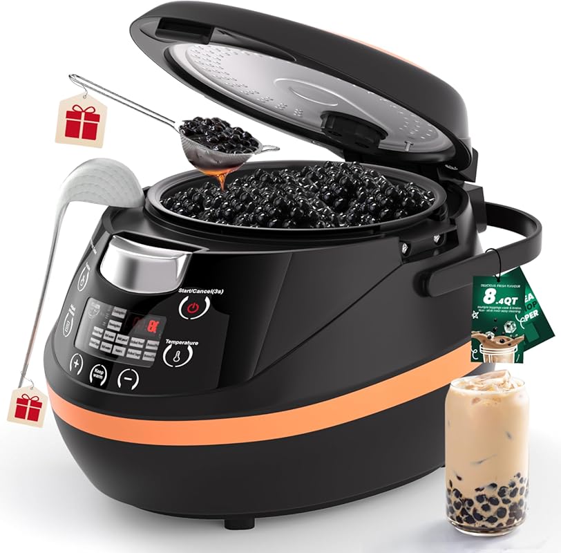 WantJoin 8L Commercial Automatic Boba Cooker for Tapioca Pearls and Mi