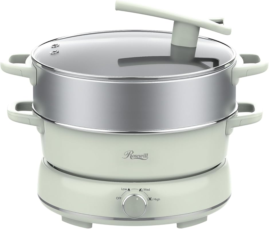 Rosewill 12.7 QT Electric Hot Pot Slow Cooker, Multifunction 1600W, Sp