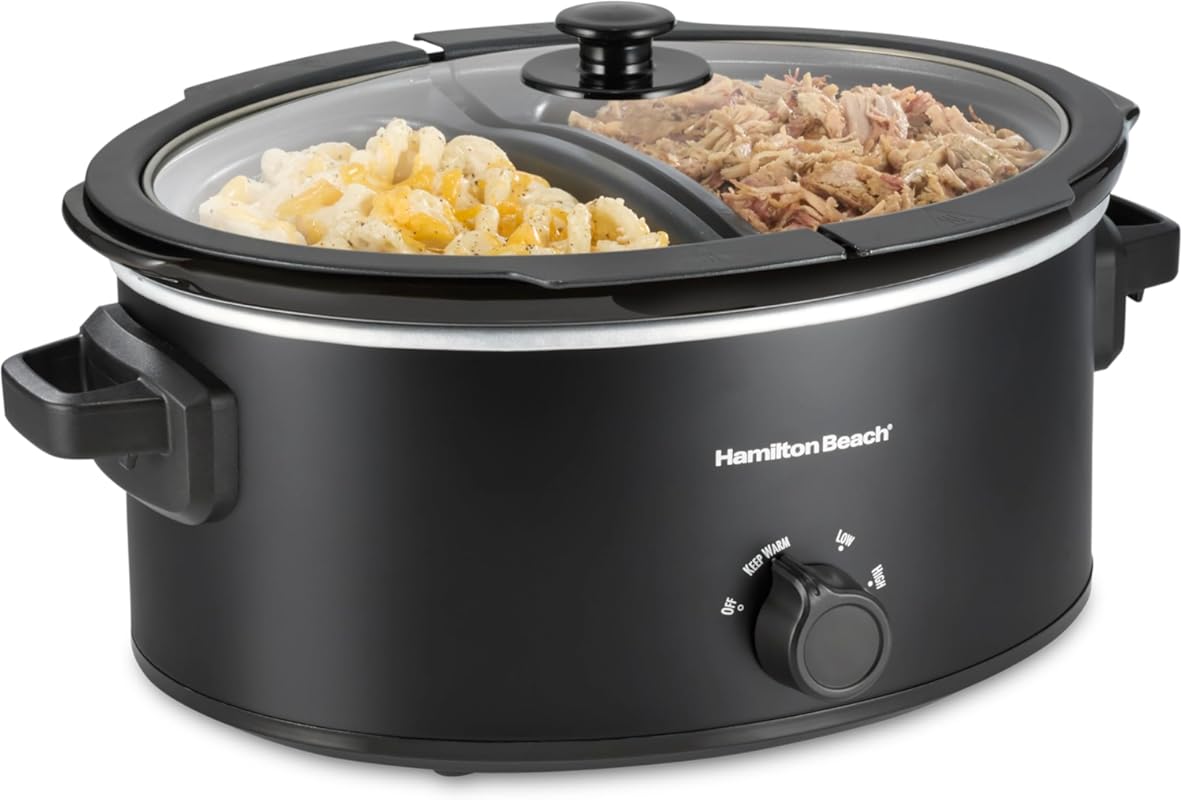 Hamilton Beach Double Dish Slow Cooker: Cook Two Meals Simultaneously,