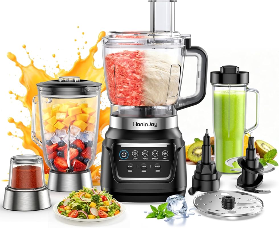 10-in-1 Professional Blender & Food Processor: Smoothies, Ice, Dough, 