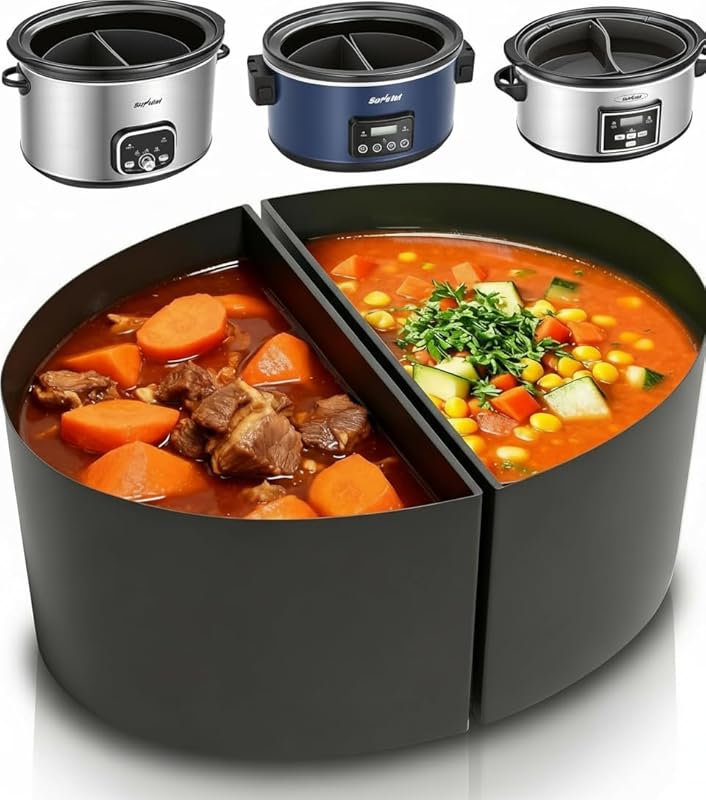 Sunvivi 2-in-1 reusable silicone slow cooker liners for 6-quart crock 