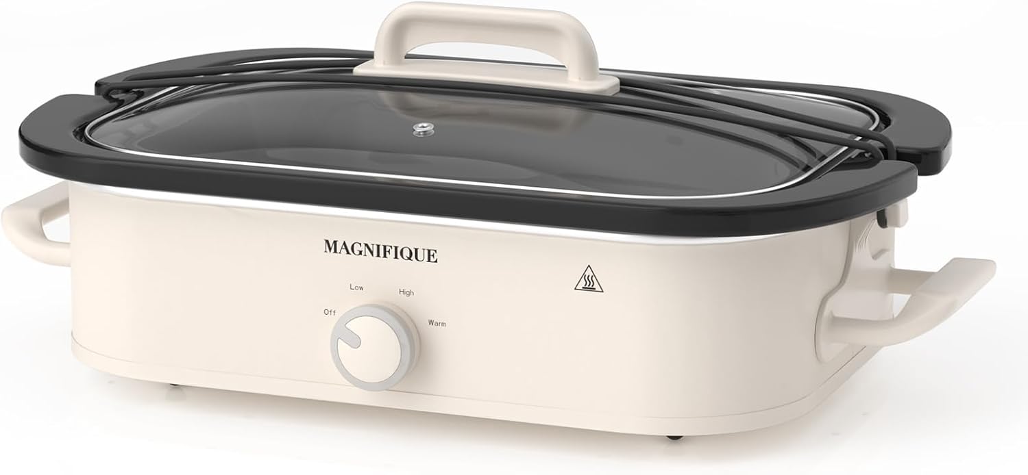 Magnifique 4 Quart Slow Cooker with Ceramic Nonstick Dish and Adjustab