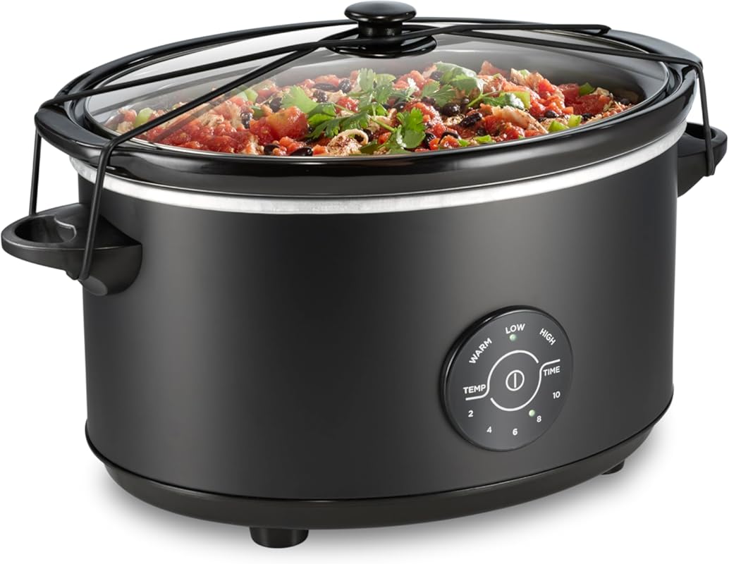 Hamilton Beach 7 Quart Portable Programmable Slow Cooker, 15 Options, 