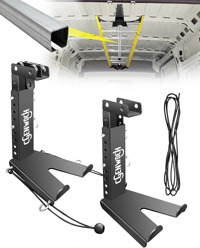 Sliding Interior Ladder Storage Holder Rack for Van, Trailer, Truck Ro
