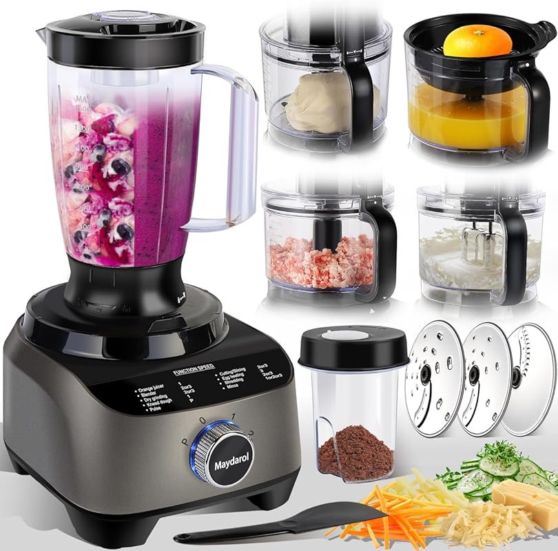 11-in-1 600W Food Processor Blender Combo, 14-Cup Capacity, Large Chut