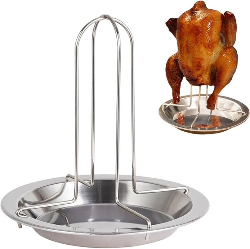 Stainless Steel Beer Can Chicken Holder for Roasting Whole Chickens on