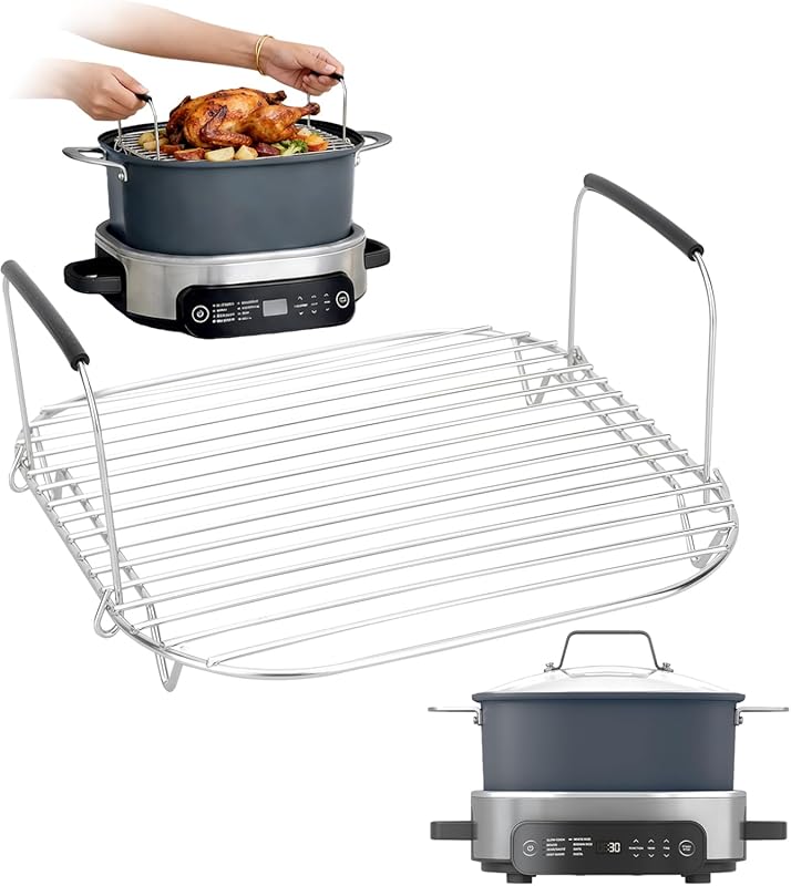 Stainless Steel Roast & Steamer Rack for Ninja Foodi Possible Cooker P