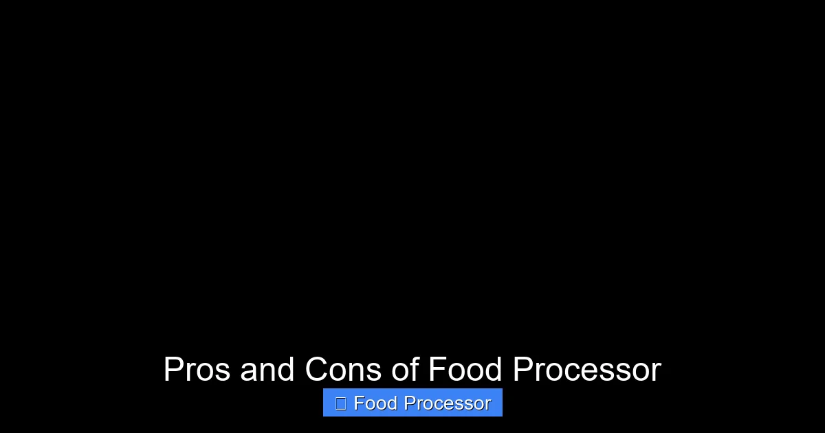 Pros and Cons of Food Processor